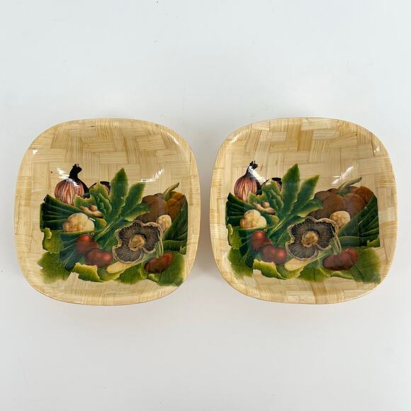 Vintage bamboo salad bowl set - Picture 6 of 10
